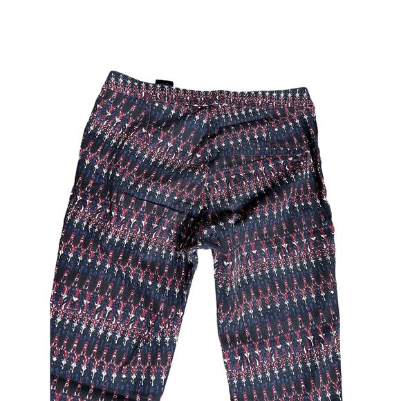 H&M Skinny High waist Pant black burgundy printed zs 6 skinny Stretch - Picture 4 of 14